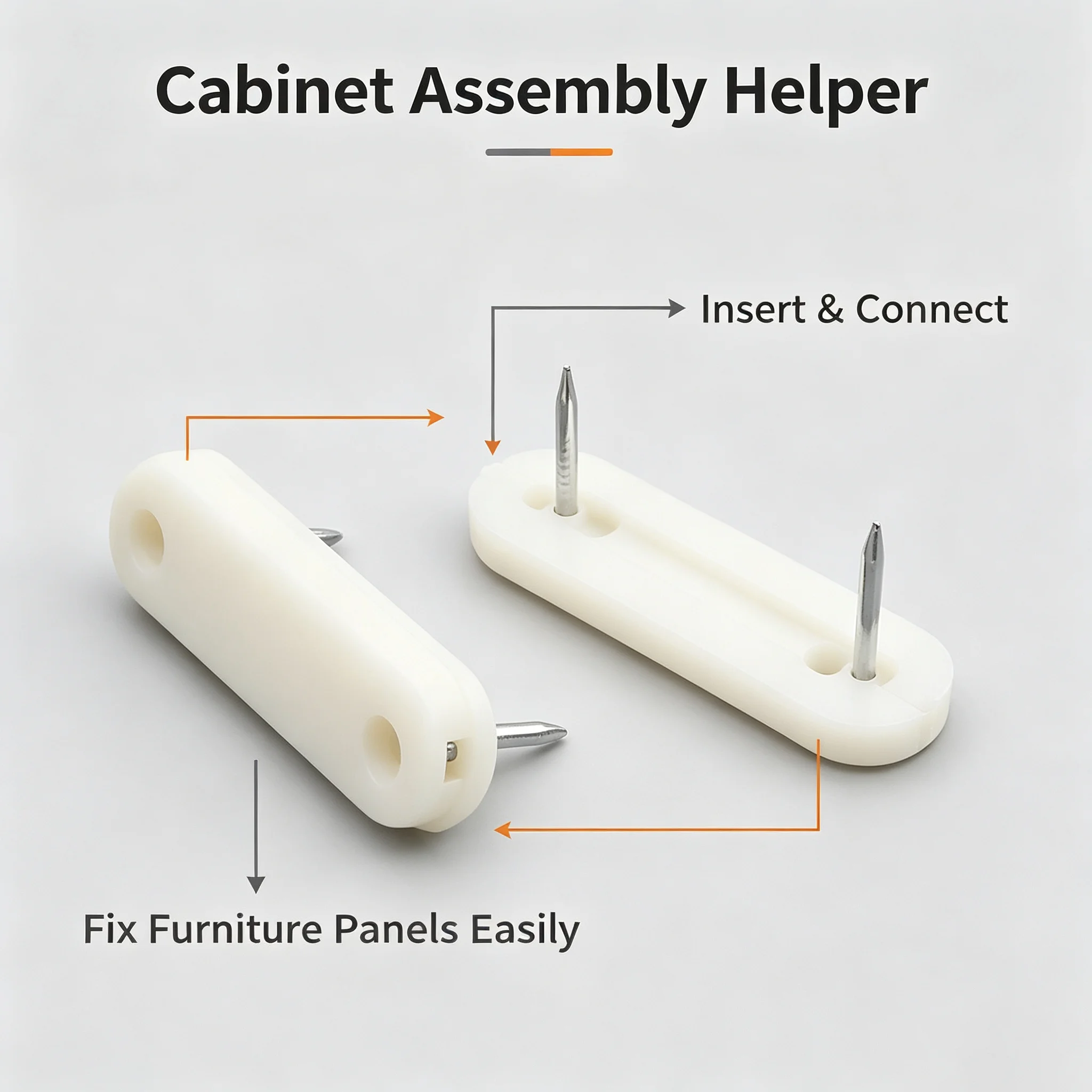 10/20Pcs Plastic Double‑Nail Furniture Leg Pads, Nylon Anti‑Slip Chair Foot Caps, Floor Protector for Wooden Furniture Legs