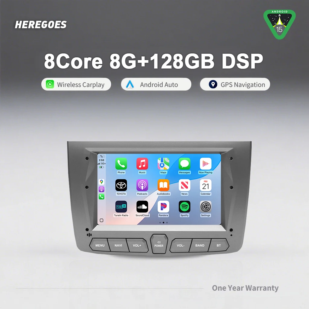 Carplay Auto Android 15 Car Multimedia Player GPS Autoradio Wifi 8G Navigation Bluetooth Car Radio For Alfa Romeo Mito 2008-2012