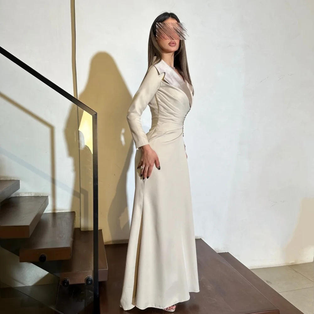 

Индивидуальные классические вечерние платья с пуговицами и складками, V-образным вырезом, А-силуэта, длинные, для свадеб и торжеств, элегантные