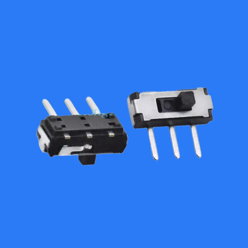 50PCS/ 12D19(1P2T) side unilateral three-pin toggle switch 3-pin 2-gear side plug power switch