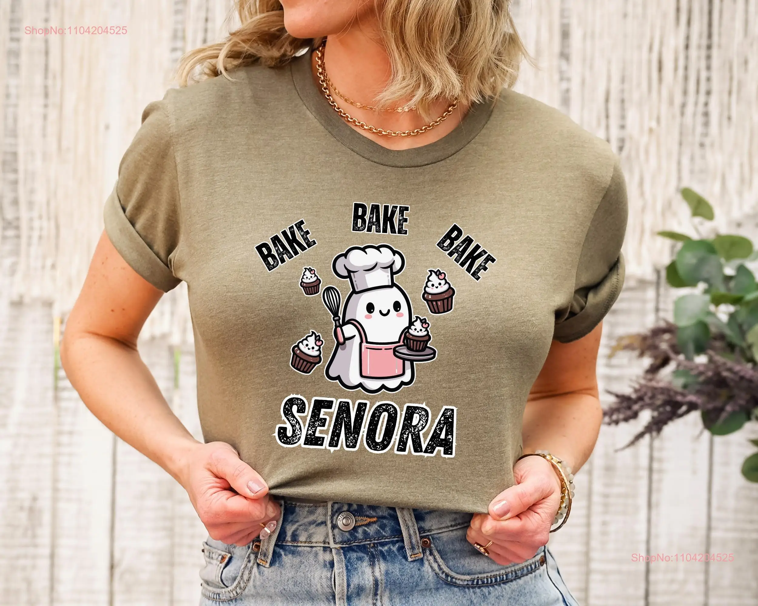 Bake Senora Having A Mental Down T Shirt Funny For Mom Chef Skeleton Baking Bakers Shake Gonna Halloween