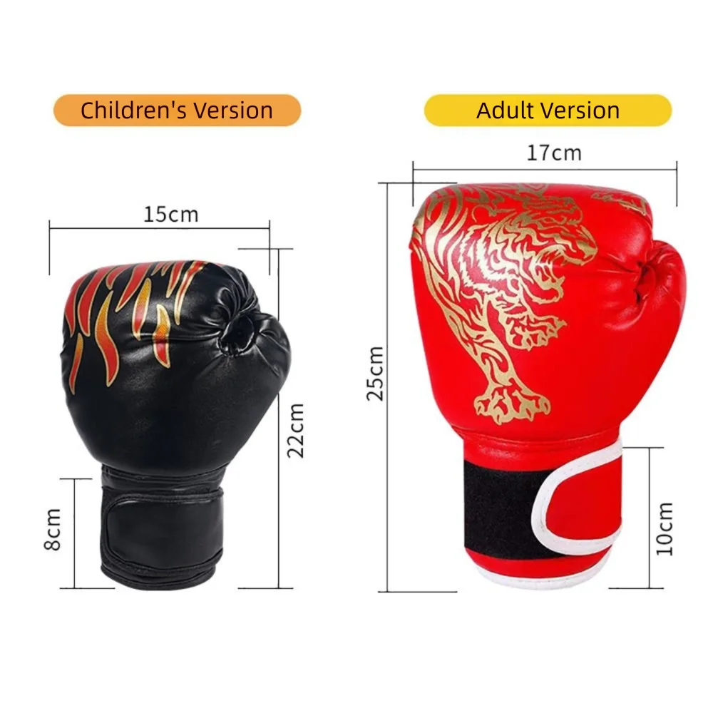 Fighting Gloves Muay Thai Kickboxing Gloves PU Leather Red/Blue Sparring Gloves Unisex Breathable Boxing Gloves Home Sport - view 3