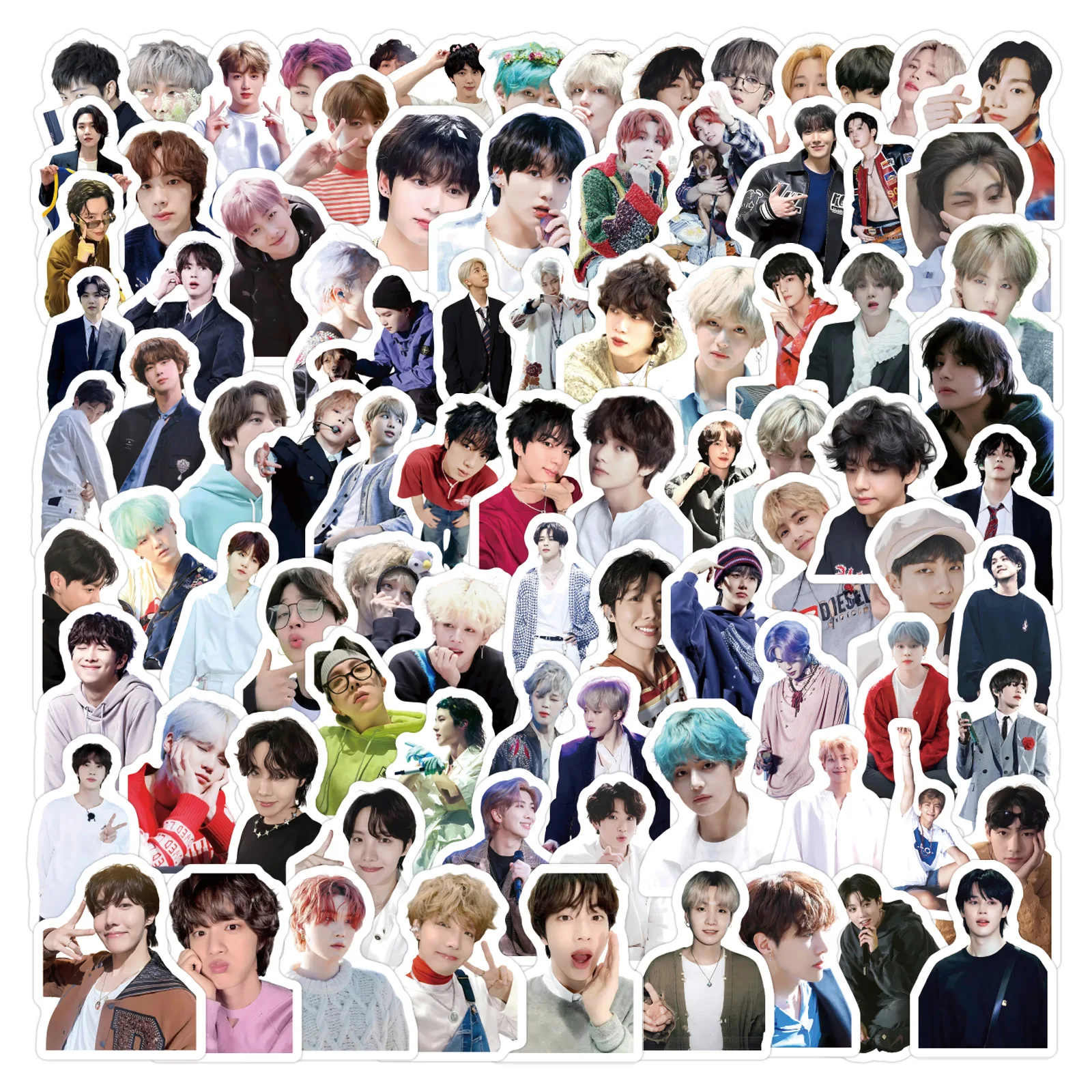 100 Stück Neue Koreanische Boygroup-Idol DIY Graffiti-Aufkleber, Dekoration für Notizbücher und Gepäck, Lustige Cartoon-Sticker