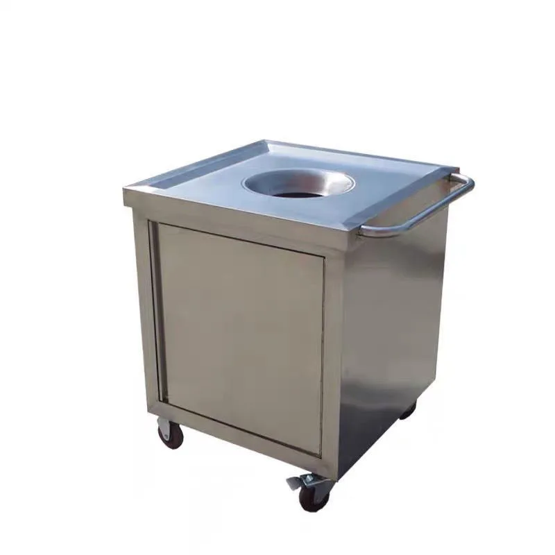 Commercial Kitchen Equipment Stainless Steel Waste Collection Cart Food and Garbage Recycling T for Restaurant Canteen