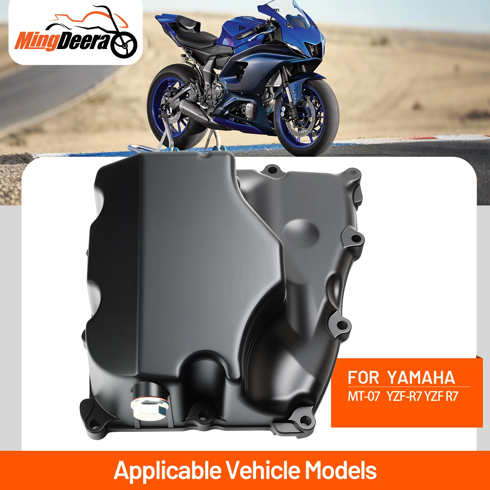 Motorcycle Oil Pan Strainer Cover Assy Fit For YAMAHA MT-07 2014-2025 YZF-R7 YZF R7 2022-2025 Durable Aluminum Construction