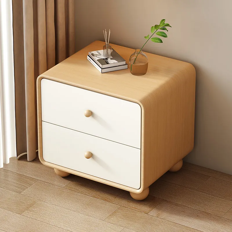 Drawers Organizer Nightstand Storage Filing Cabinets Living Room Wood Bedside Table Comfortable Decor