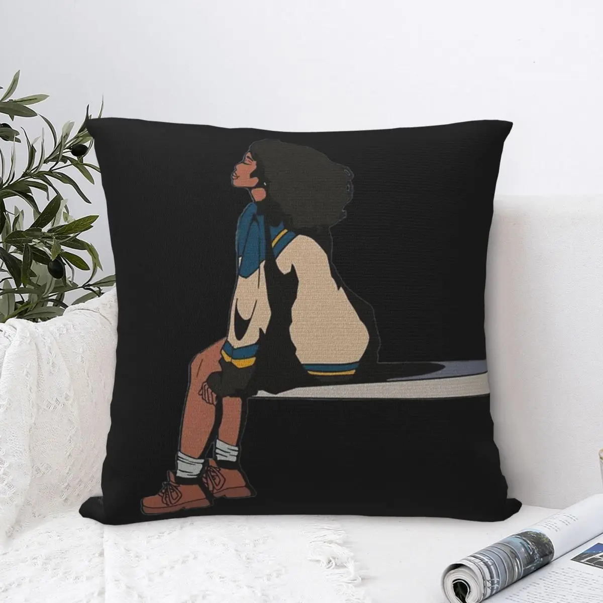 SOS Harajuku Streetwear Vintage 90s Throw Pillow Cover Polyester Cushions for Sofa SZA Vintage Pillowcover Home Decor