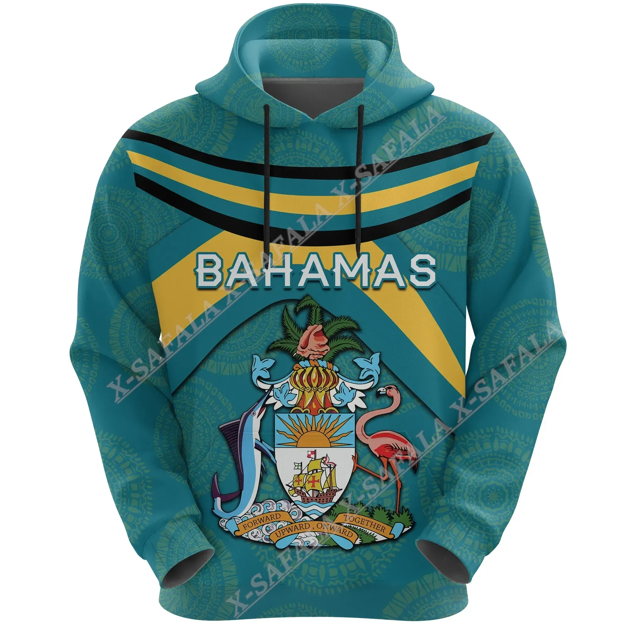 

Bahamas Blue Marlin Coat Of Arms 3D Print Zipper Hoodies Mens Pullover Sweatshirt Hooded Jersey Tracksuits Outwear Coat Casual