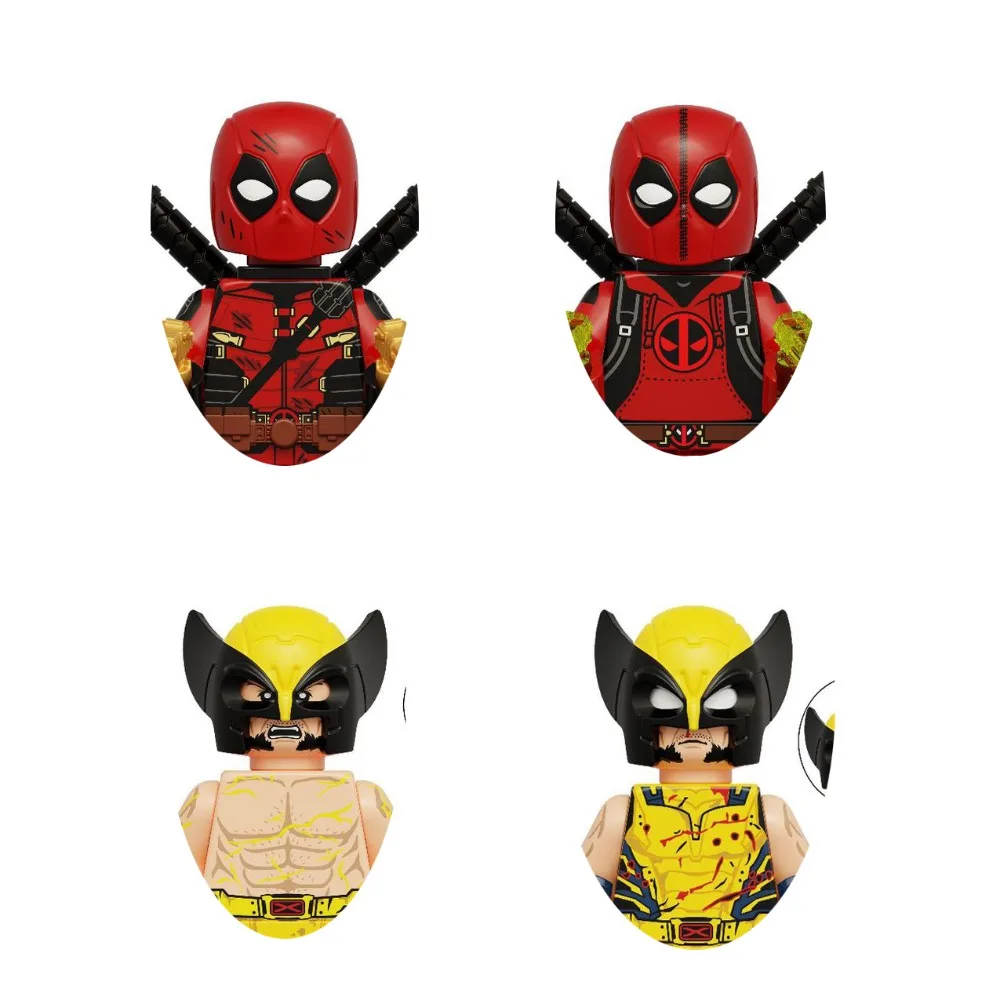 

Wolverine Deadpool Mini Action Toy Figures Marvel Movie Series Characters Building Blocks Model Ornament Children Christmas Gift