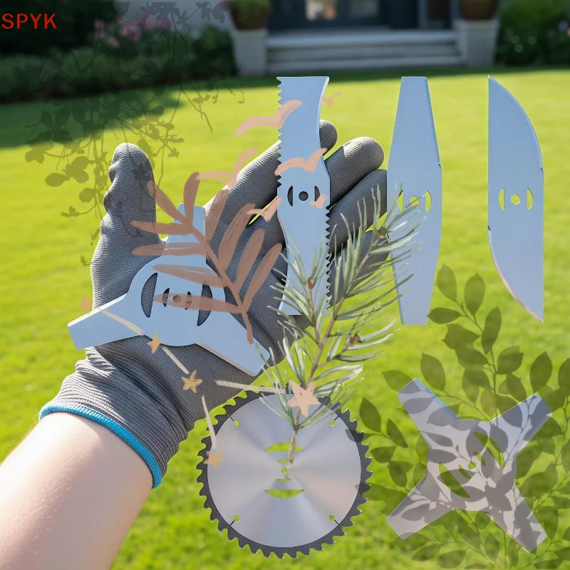 Universal 150mm Metal Grass String Trimmer Brushcutter Head Blades: 3/4T Electric Lawn Mower Parts Tool