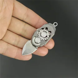 Mini Creative EDC Folding Knife Portable Keychain Bottle Opener Camping Knife Outdoor Multi-function Tool Self-defense Knife