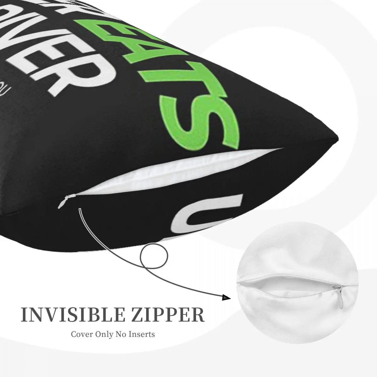 Uber Eats Driver Logo Food Delivery Driver Rectangle Pillowcase Cushion Cover Decorative Bedroom Bed Home Comfort Throw Pillow