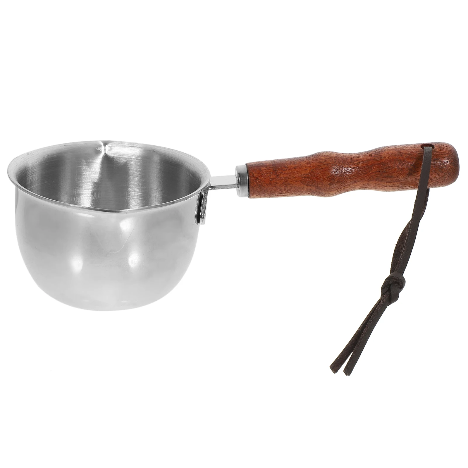 

Stainless Steel Pot 8cm 150ML Pour Oil Pan Wave Wood H Stainless Steel Pot Flat Bottom Kitchen Tool Safe Portable