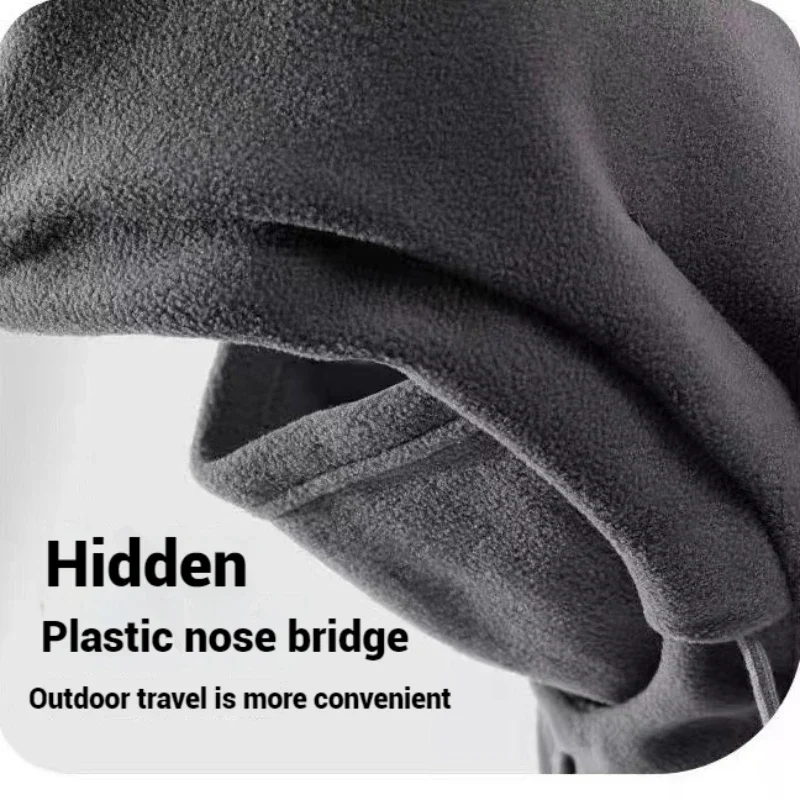 Gorro cálido de invierno con máscara y calentador de cuello Pasamontañas 3 en 1 a prueba de viento para hombres y mujeres Ciclismo Protección contra el clima frío