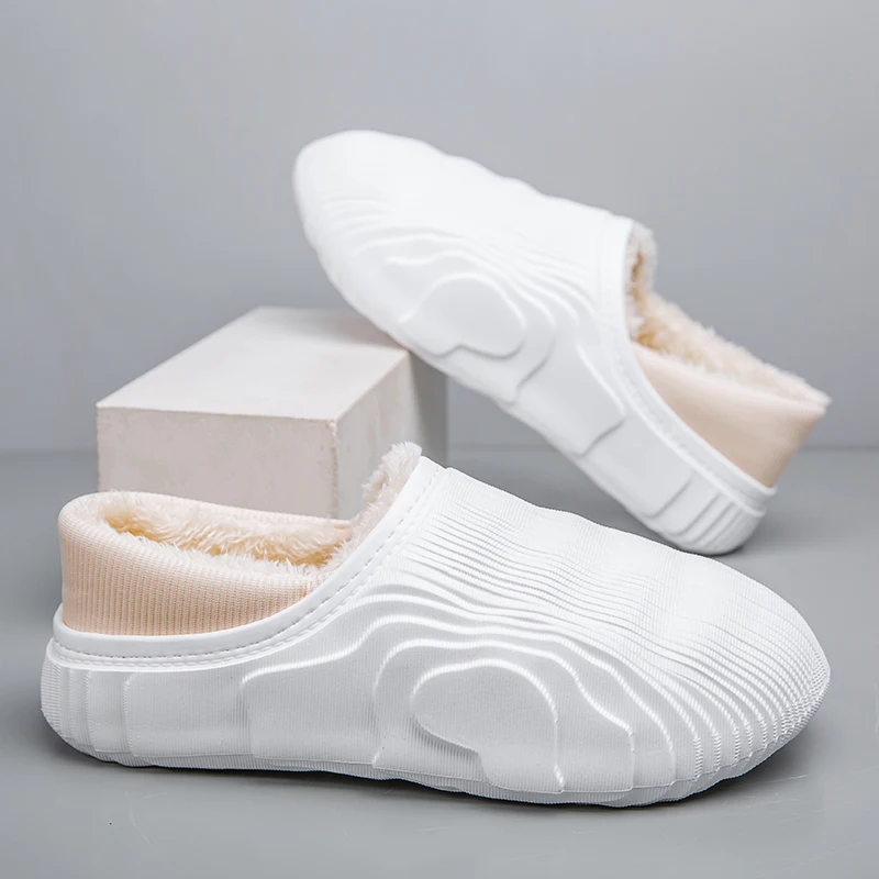 EVA-Pantoufles en coton légères et imperméables pour la maison, chaussures de couple confortables, faciles à nettoyer, mode jeune, extérieur, nouveau style, hiver