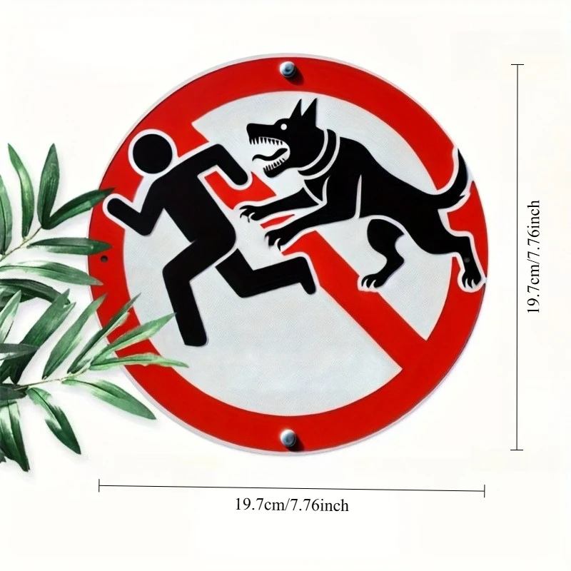 1PC retro-style warning tin plate, warning: Beware of being chased and bitten by fierce dogs, retro warning sign, retro-style