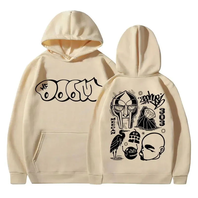 Rapper Mf Doom Madvillain Metall-Gesichts-Grafik-Print Hoodie für Männer und Frauen Hip-Hop-Mode Sweatshirt Herren Fleece Oversized Hoodies – Detail 12
