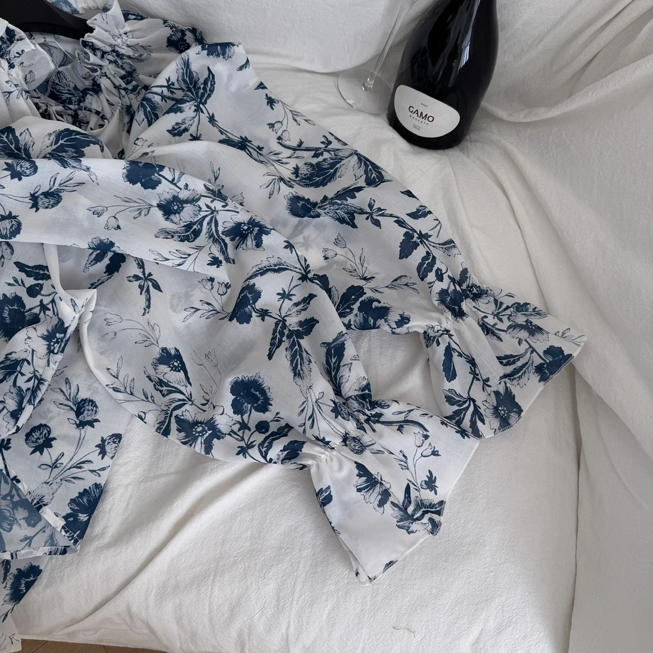 قميص نسائي بأسلوب صيني رجعي، فضفاض ومريح، بأكمام طويلة وطوق مطبوع، تصميم تاي داي، وصول جديد لفصل الصيف #3