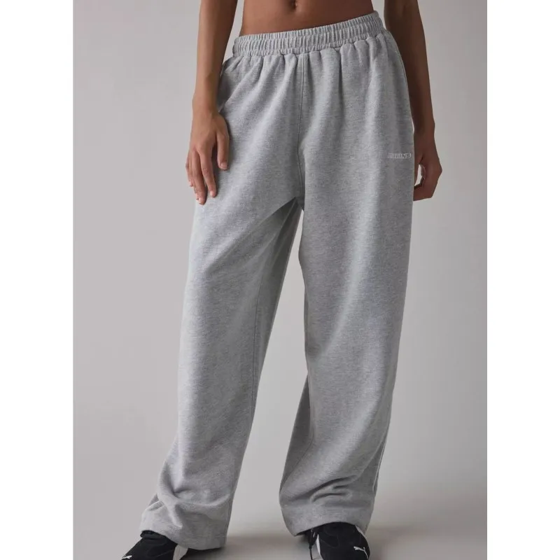 2025 autumn winter Casual pants woman clothing sports pantalones Commuting Straight trousers Homewear Solid color simple style