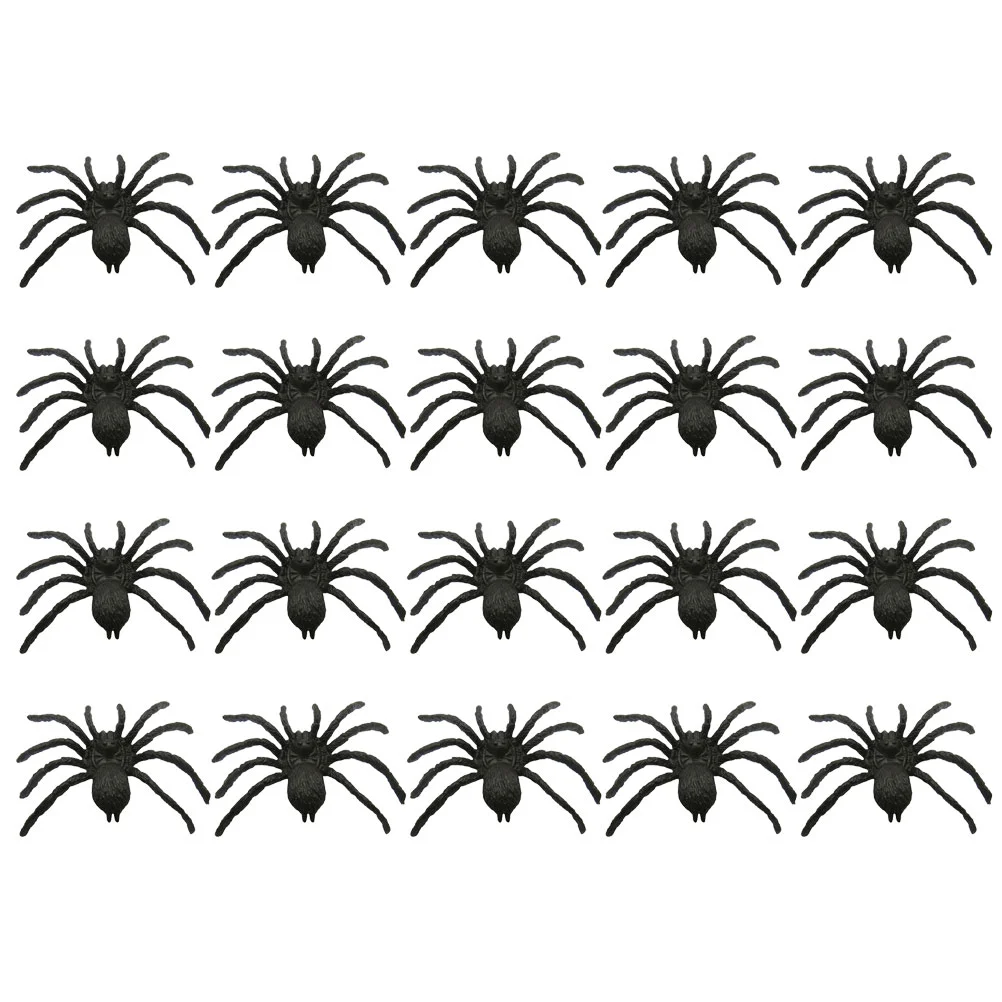 20 Pcs Halloween Decorative Spider Plastic Fake 20pcs Props Trick Models Giant Desktop Ornaments