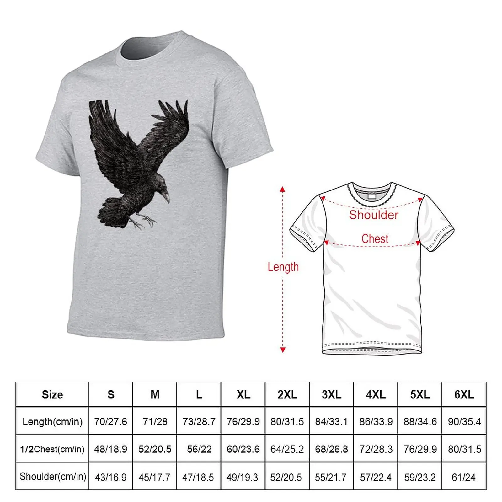 New Raven in Flight No. 1 T-Shirt Aesthetic clothing custom t shirt fruit of the loom mens t shirts