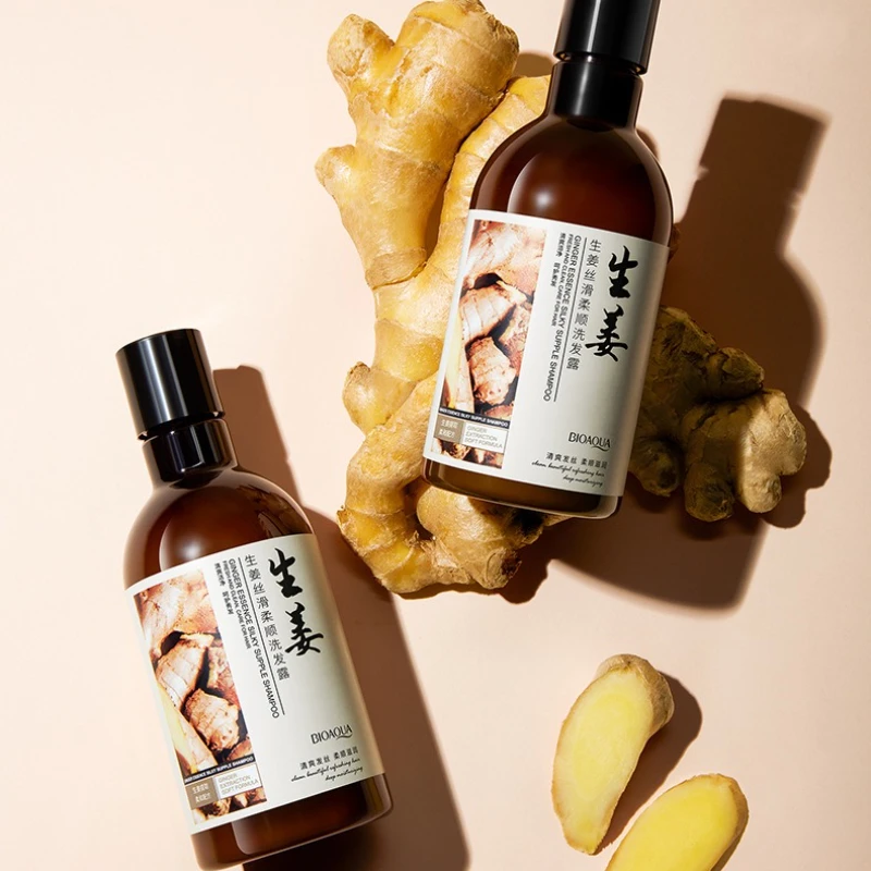 250ml Natural Plant Ginger Shampoo Repair Dry Frizzy Damage Anti-hair Loss Shampoo Cleaning Scalp Nutrition Soothing Shampoo