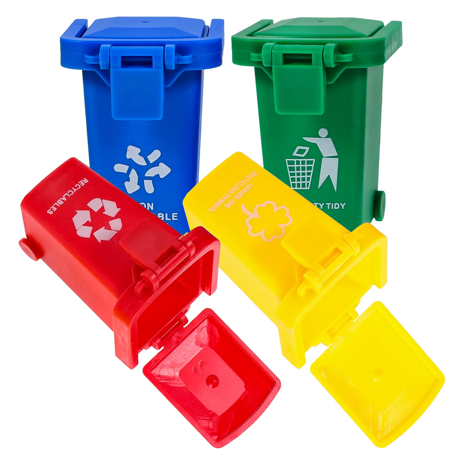 4 Pcs Mini Trash Can Boys Toy Toys for Kids Sorting Toddler Outdoor Car Gadgets