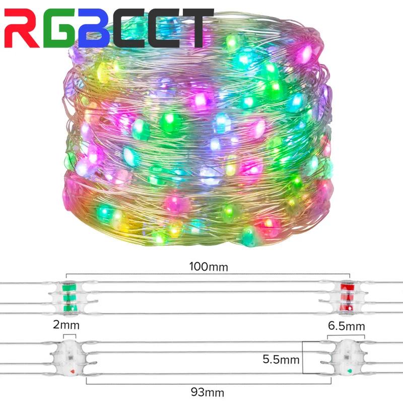 50pcs LEDs WS2812B String 4020 RGB IC Individually Addressable LED Module WS2812 RGBIC DC5V