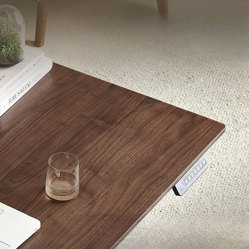 Standing Pugris Solid Wood Computer Desk Electric Lifting Table Desk Household