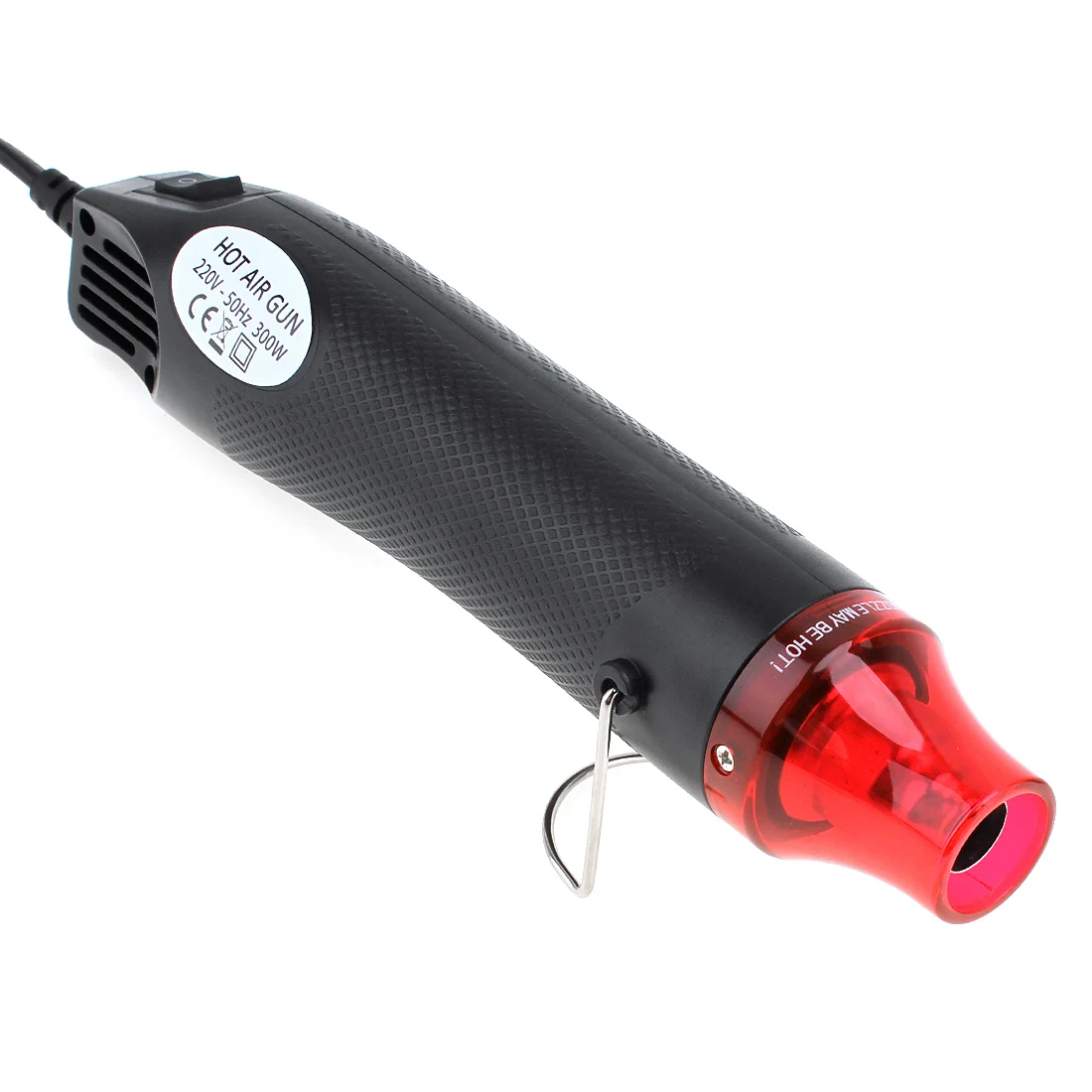 220V 300W Diy Using Heat Gun Electric Tool for Heating DIY Accessories and EU Plug with Shrink Plastic, and Black Surface