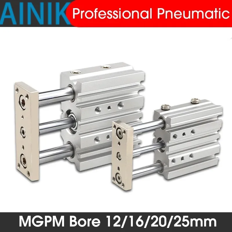 

MGPM Type Pneumatic Compact Guide Cylinder MGPM12 MGPM16 MGPM20 MGPM25 Stroke 10/20/30/40/50/75/100/125/150/200MM