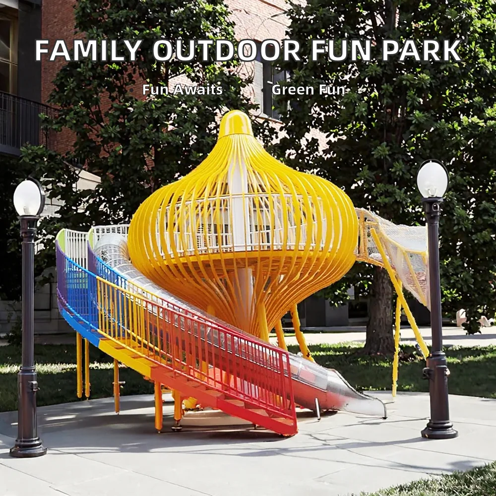 xx-Factory Custom Interactive Outdoor Playground Equipment Adventure Fun Eco-friendly Outdoor Playground&