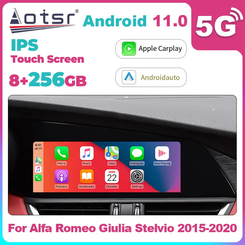 

9inch Android Car Radio 2Din Stereo Multimedia Video Player GPS Navi Head Unit For Alfa Romeo Giulia Stelvio 2015-2020