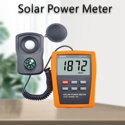 Solar Power Meter Optical Solar Research Glass Light Intensity Data Peak Hold LX-107 BTU Light Radiation Tester Compass