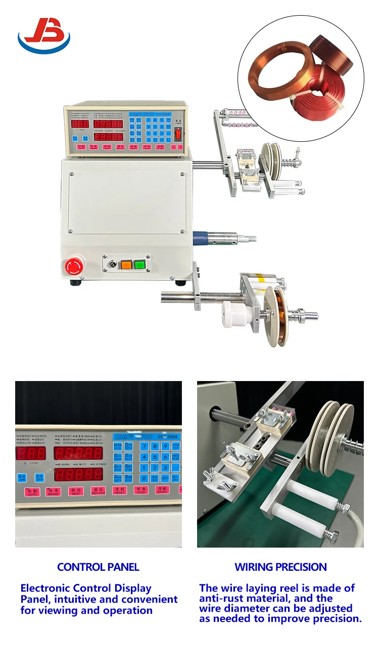 High-Efficiency Semi-Automatic CNC Transformer Copper Coil Winding Machine with High Efficiency Counting Core Components Motor