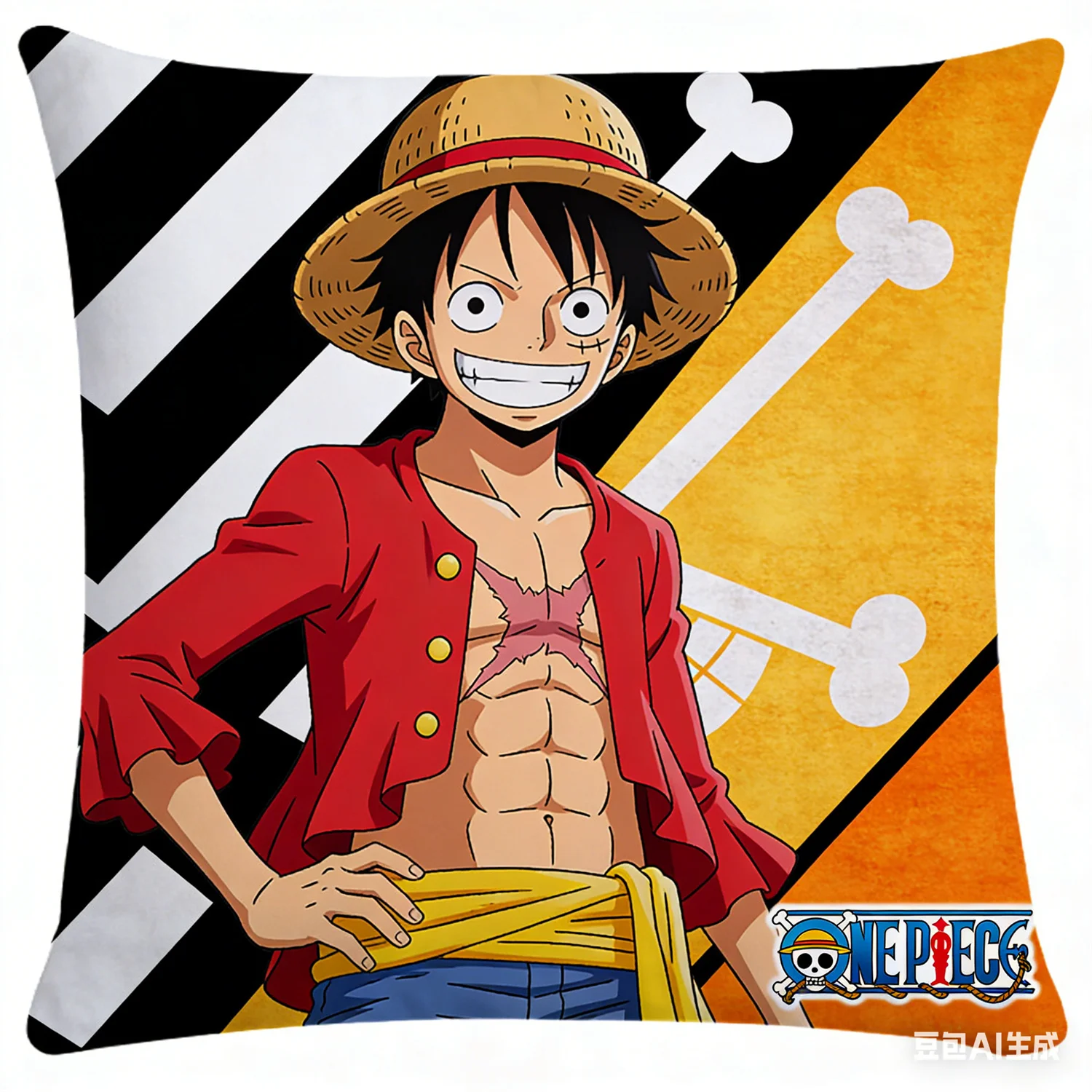 Einteiliger Kissenbezug, dekorativer Kissenbezug mit Anime-Fan-Favoriten-Charakter-Aufdruck für Schlafzimmer, Wohnzimmer und Anime-Enthusiasten