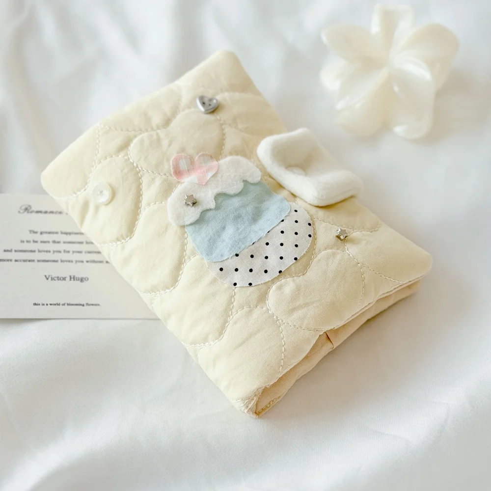 Fabric Album A5 Collection Sweet Small House Cloud Creative Homemade Protective Cover Book Handmade Accessories and Decorations