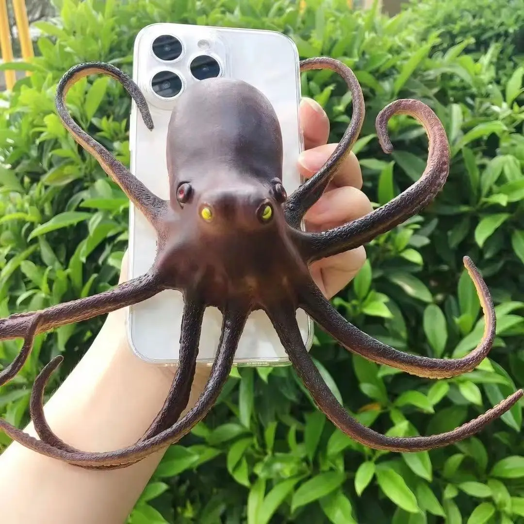 3D Parody Octopus Suitable for IPhone 15 Phone Case All Inclusive Soft Case 14 16promax Funny Phone Case 13 12 11 Samsung