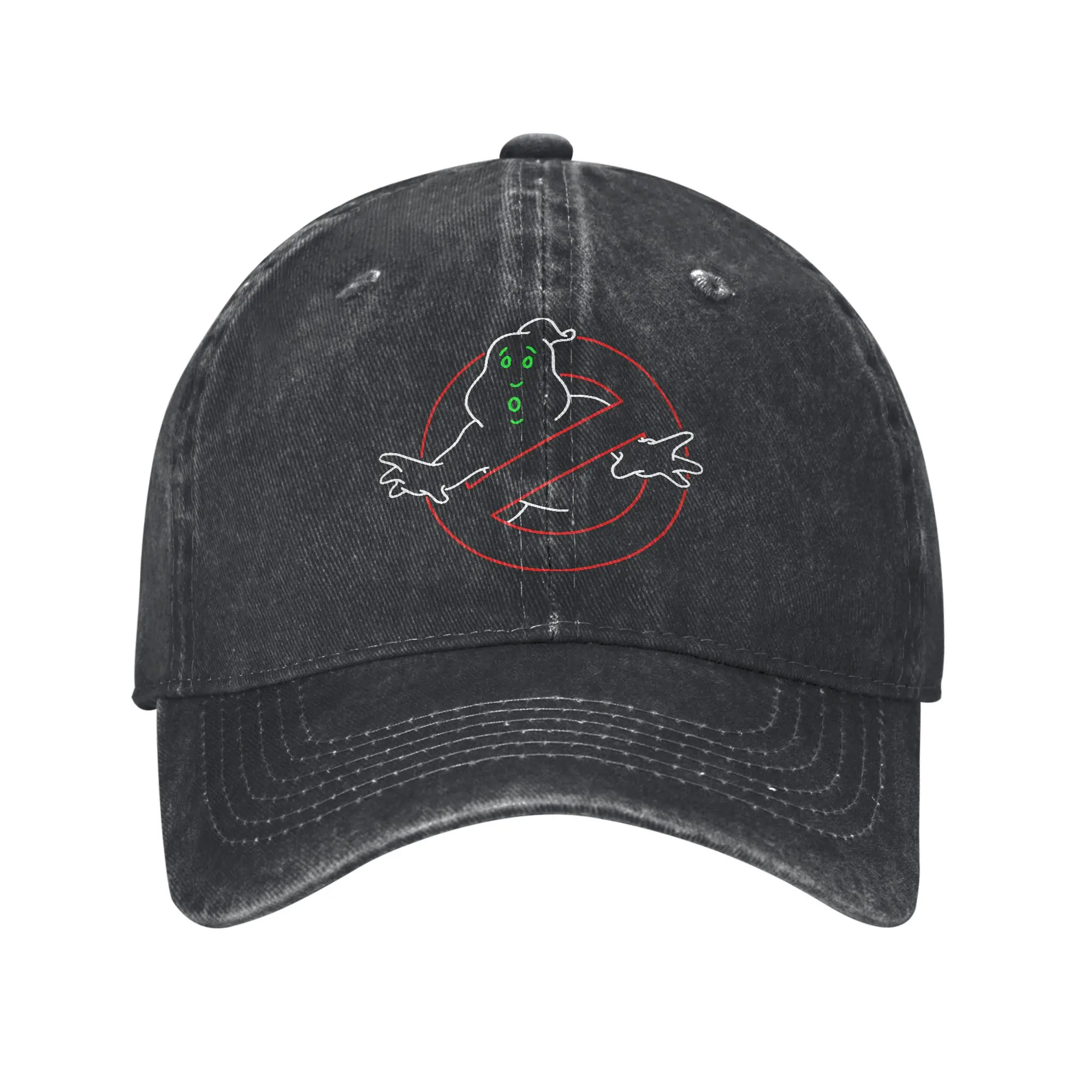 Vintage Neon Ghost Busters Baseball Cap Men Women Distressed Denim Sun Cap  Outdoor Running Golf Unstructured Soft Caps Hat