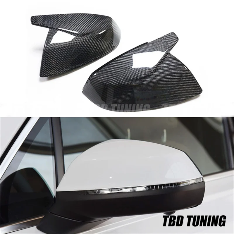 For Audi Q5 SQ5 Q7 SQ7 Real Carbon Fiber Rear View Mirror Cover 2016 2017 2018 2019-2021 Q5 Q7 1:1 Replacement Mirror Cover