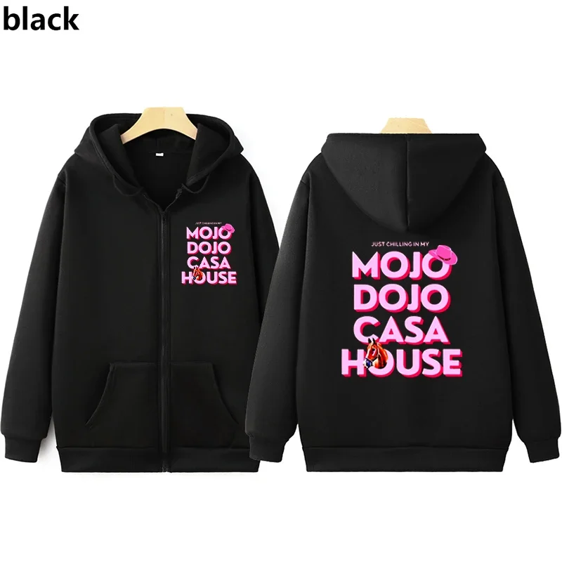 

Mojo Dojo House House Full Zip Hoodie, Gothic Vintage Hoodie,Aesthetic in My Mojo Dojo Casa Sweatshirt, Hip Hop Loose Streetwear