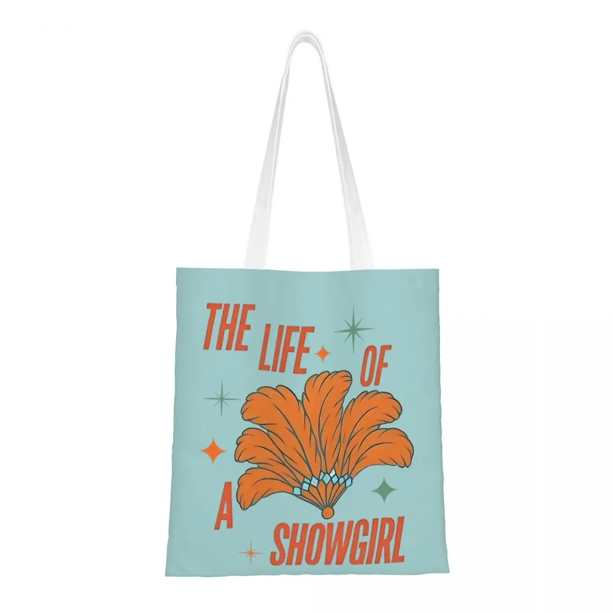 

The Life Of A Showgirl Orange Fan Canvas Tote Handbag Shoulder Bags Large Capacity Shopping Bags for Women