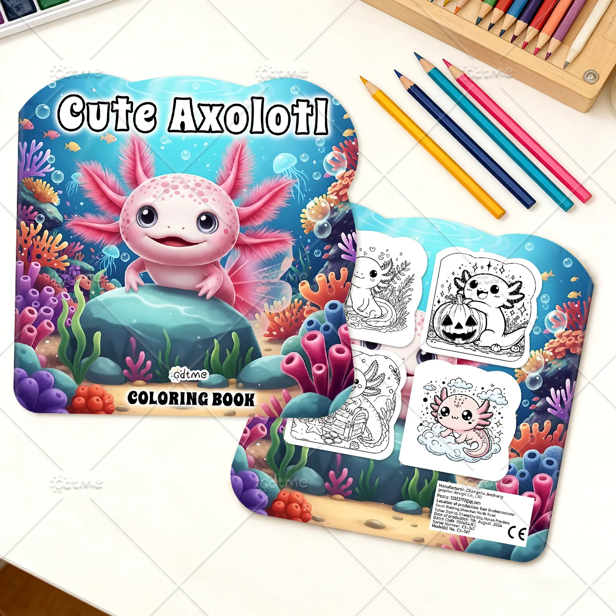 Cute Axolotl Coloring Book for Adults Cute Cozy Daily Activities Irregular Patterns for Relaxation (Cozy Spaces Coloring)