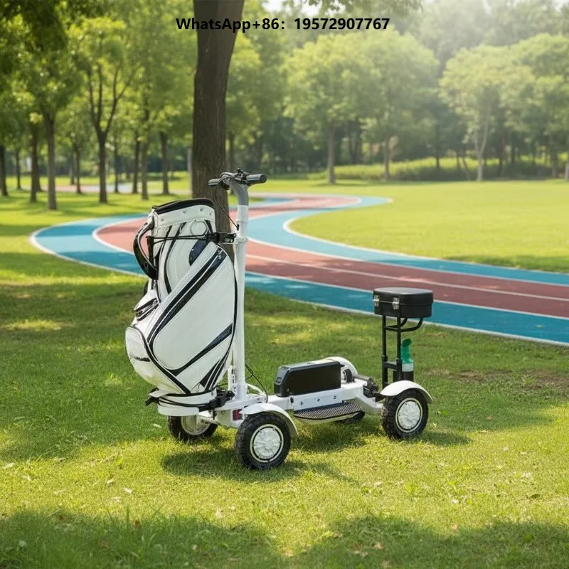Folding Aluminium Electric Golf Cart with 2400W Motor 20Ah Lithium Battery 72-Hole Range