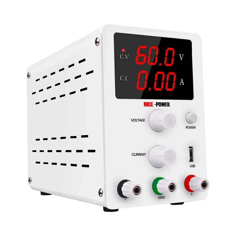 Nice Power R-SPS605 60V 5A DC Regulated Power Supply Precision Digital Adjustable Switching USB Interface Power Source