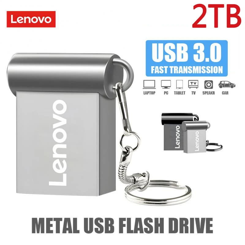 Lenovo-unidad flash USB 3,0, 2TB, 1TB, 512GB, 256GB, 128GB, USB 3 0 memory stick pen drive flash usb disk, el mejor regalo