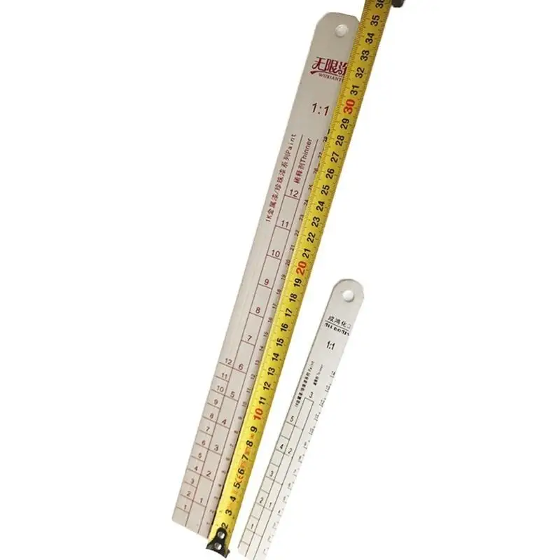 652F Standard Paint Ruler Paint Mixing Tool Corrosion-resistant Thickening Paint Ruler Strong Durable Car Paint Ruler