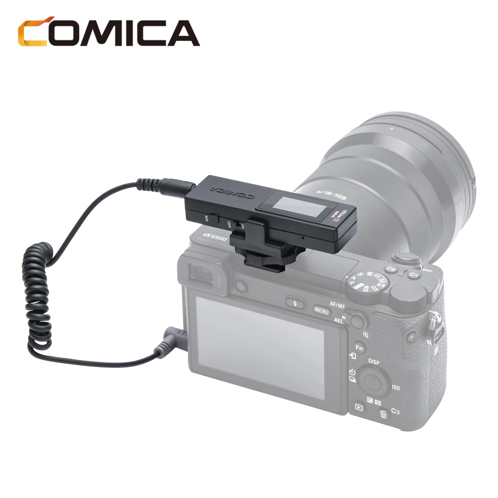 Imagem -04 - Comica-microfone sem Fio para Iphone Android Computador Câmera Simples Comutável Transmissão Duplex 2.4g