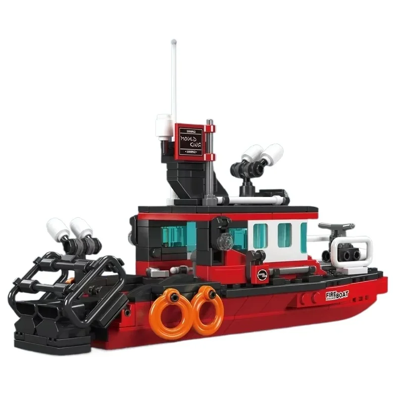 315PCS MOULD KING 10082 Multi-Function Fireboat Small Building Blocks Toy for Boys & Girls DIY Assembly Kit Toy