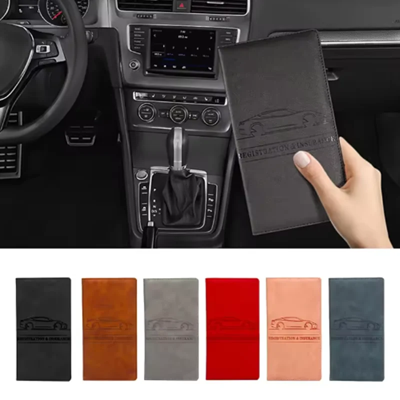 Kaarthouder voor heren, portemonnee voor autoregistratie, voertuiglicentie, verzekeringskaarthouder